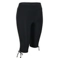 Womens Plus Size Black Swim Capris Swimwear Rash Guard Board Short