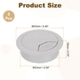 thumbnail image 2 of 5 Pack 53mm (2.09 Inch) Desk Grommet, Plastic Cable Hole Cover, Wire Cord Cable Organizer, Gray, 2 of 6