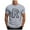 Gray T-Shirt, variant on Mens Letter R Graphic T-Shirts Short Sleeve Varsity Jersey Tops Summer Crewneck Tee Comfortable Lightweight Everyday T Shirts White M