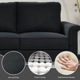 thumbnail image 6 of XIZZI 3 Seater Sofa 71.65" Modern Upholstered Couch,Black, 6 of 7