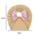 thumbnail image 2 of Otqutp Toddler Beach Hat Toddler Kids Boys Girls Stretch Bowknot Floral Prints Breathable Hat Caps Headwear for 0 to 3Years, 2 of 2