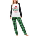 thumbnail image 2 of Family Matching Christmas Pajamas, Romper/ Letter Print Long Sleeve Tops and Plaid Pants Sleepwear Set, 2 of 10