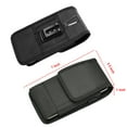 thumbnail image 6 of For Nokia C300 N155DL / Nokia G310 5G / Nokia G42 Universal Vertical Nylon Pouch Cell Phone Case Holster with 2 Credit Card Slot, Belt Clip Loop, Velcro closure Cover - Black, 6 of 8