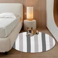 thumbnail image 5 of Area Rug 48in, Minimalist Art Grey Stripes Floor Carpet Living Room Rug, Abstract Geometric Vertical Line Non-Slip Welcome Mat Indoor Rugs for Bedroom Dining Room, 5 of 9
