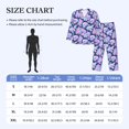 thumbnail image 4 of Salouo pinkk flower crystal Skull Print Button-Front Long Sleeve Pajama Set for Men, Soft 2Pjs Men's Long Sleeve Sleepwear-Large, 4 of 7