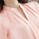thumbnail image 4 of Camisa de Gasa ANGGREK Manga Larga Cuello Alto Rosa M, 4 of 8