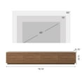 thumbnail image 5 of POVISON Minimalist TV Stand, Wood Media Console with Drawers, Walnut Veneer, 78" Fully-Assembled, 5 of 9
