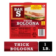 Bar-S Thick Bologna Sliced Deli-Style Lunch Meat, 8 Slices per Package, 1 lb Pack