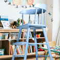 thumbnail image 5 of Sargent's Sons Amish Style Youth Chair * Solid Wood * Gray Blue* Kitchen - Dining Room, 5 of 7