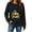 Black, variant on SBYOJLPB Women's Long-Sleeved Tops Round Neck Halloween Print Holiday Top