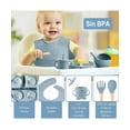 thumbnail image 4 of Baberos De Silicona Antideslizante Platos Para Bebe 12pcs multicolor, 4 of 5