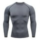 thumbnail image 3 of Ropa de fitness para hombre, manga larga, para correr, baloncesto, entrenamiento deportivo, ropa básica, camiseta, ropa ajustada, alta elasticidad, ropa de compresión de secado rápido, 3 of 5