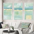 thumbnail image 1 of Designart "Landscape of Olive Sprigs - Nature's Canvas I" Abstract Liquid Ink Framed Wall Art Set Of 3 - Blue Modern Frame Canvas Set For Living Room Decor, 1 of 6