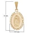 thumbnail image 4 of Italian 14k Yellow Gold Miraculous Medal Oval Charm Pendant 21mmx10.5mm 0.9 gram, 4 of 5