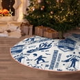 thumbnail image 5 of Rateoe Skiing Enthusiast Pattern Christmas Tree Skirt with Ties, Christmas Tree Decorations, Farmhouse Christmas Decor Xmas Holiday Decorations-30", 5 of 6