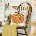 thumbnail image 3 of (2 pack) Sm:)e 18 x 18 Fall Pillow Cover Polka Dots Pumpkin Decorative Outdoor Cushion Cover, 3 of 8