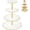 4 Tier White Larger, variant on DUJUST Luxury Larger 3-Tier Cupcake Stand Tower, British Style Porcelain Serving Tray with Golden Trim, Food Grade Dessert Display Stand for Tea Party & Home Décor - 45% Larger Plates