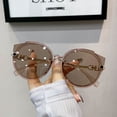 thumbnail image 3 of Gafas de sol para mujer, moda callejera, playa disco, protección UV, personalidad de verano, moda, cara pequeña, 3 of 6