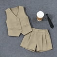 thumbnail image 6 of Maqroz Two Piece Sets for Girls 2 Piece Outfits V Neck Sleeveless Button Down Vest Shorts Dressy Blazer Suits Casual Outdoor Clothing for Back School Season Size 1-13Y, 6 of 6