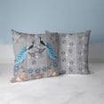thumbnail image 5 of Enchanted Peacock Throw Pillow with Removable Cover in Gray 16x16, 5 of 6