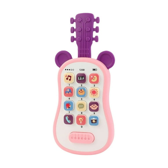 Wdhugt Pink Kids Pretend Play Cell Phone Toy With Music And Stories Early Learning Educational Toy For Toddlers Plastic 6.5X2.87X0.98 Inches Pink