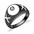 thumbnail image 2 of Cremation Jewelry Billiard Black NO.8 Ball Cremation Urn Ring for Ashes for Women Men Waterproof Locket Rings Memorial Jewelry(with Gift Box), 2 of 9