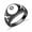 Black, variant on Stainless Steel 8-Ball / Devil's Eyes Ring Cremation Jewelry for Ashes Holder Memory Ring