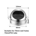 thumbnail image 5 of Stainless Steel Exterior Wall Air Outlet Grille Round Heating Cooling Vent Cover, 5 of 14