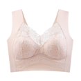 thumbnail image 5 of Lace Bralettes for Women High Support Backless Seamless Bra Wireless Push Up Rosy Lift Bras Posture Correcting Bra Ice Silk No Underwire Bras Full Coverage Lifting & Shaping Bras for Women Pink 44, 5 of 6