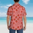 thumbnail image 4 of Honeii Red Strawberry Print Men’s Hawaiian Shirt,Classic Button-Down Short Sleeve Shirt, for Beach, Vacation, and Outdoor Activities,Large, 4 of 7