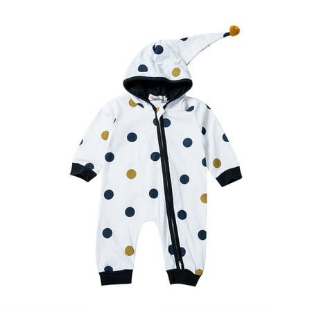 

Felcia Newborn Baby Boy Girl Hooded Romper Bodysuit Zipper Jumpsuit 0-24 Months