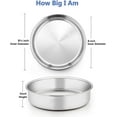 thumbnail image 5 of Vesteel 8 inch Cake Pan Set of 4, Stainless Steel Round Layer Cake Baking Pans, Non-Toxic, Mirror Finish & Dishwasher Safe, 5 of 7