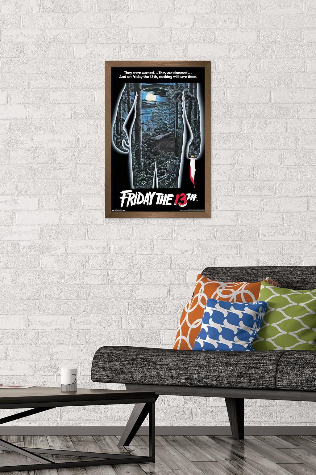 Friday the 13th - One Sheet Wall Poster, 14.725" x 22.375", Framed