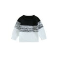 thumbnail image 2 of Toddler Boys Sweaters 6M 1T 2T 3T 4T Kids Boys Long Sleeve Contrast Color Knit Pullovers Tops Casual Fall Winter, 2 of 9