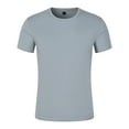 thumbnail image 2 of Men LYXSSBYX Big and Tall Mens Shirts Short Sleeves Summer Men's Round Neck T-Shirt Mercerized Cotton Short Sleeve, 2 of 3