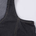 thumbnail image 6 of AOMPMSDX Outerwear Vests For Women Women's Casual Sex Drop Shoulder Ripped Crop Sleeveless V Neck Denim Jacket With Pockets S Black, 6 of 8
