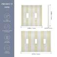 thumbnail image 3 of Dailycode Light Switch Plate Covers 3 Gang Wall Plate Plastics Outlet Covers for Kitchen Home Office Decor Light Yellow and White Stripes, 3 of 8