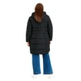 thumbnail image 2 of Evans Women's Plus Size Contrast Zip Hooded Fully Lined Coat, 2 of 5