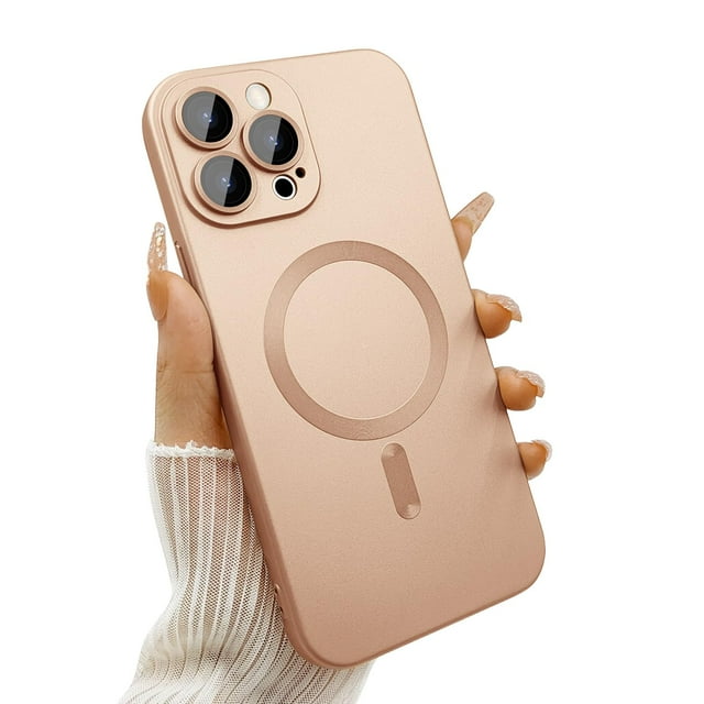 Funda magnética ankofave para iPhone 15 Pro Max Champagne