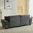 thumbnail image 5 of Modern Loveseat Sofa with Corduroy Fabric, Wide Seat, and High-Density Foam Cushions, 5 of 7