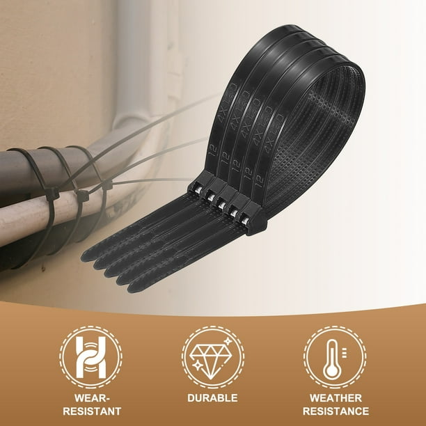 Zip Ties Plastic Cable Ties, Self-Locking Wire Zip Tie 6 Inch with