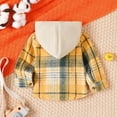 thumbnail image 5 of Zshosam Fall Toddler Boy Clothes Girls Fleece Jacket Cute Plaid Zip Up Hoodie Sherpa Coat Winter Fall Warm Soft Girl Clothes With Pockets Size 9 12 Months,(Yellow 9-12 Months), 5 of 9