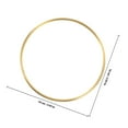 thumbnail image 2 of FONDOTIN 6pcs Golden Metal Circle for Crafting Rings Wreath Making DIY Material for Women, 2 of 8