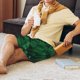 thumbnail image 5 of Fotbe Green Leave Fern Pantalones Cortos de Pijama para Hombre, Ropa de Dormir, Pantalones de Pijama Cortos para Hombre-Small, 5 of 6