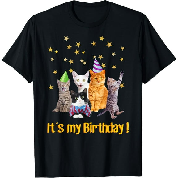 Its my Birthday cute cats Meow T-shirt T-Shirt Tee