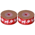 thumbnail image 4 of Glitter Ribbon, Snowflake Deer Red Gift Ribbon  For Christmas For Thanksgiving For Holiday, 4 of 8