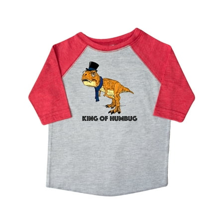 

Inktastic King of Humbug Orange Tyrannosaurus Rex in Top Hat and Scarf Gift Toddler Boy or Toddler Girl T-Shirt