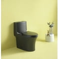 thumbnail image 7 of Sumdeal Modern One Piece Elongated Toilet with Powerful Dual Flush and Soft Close Seat, Comfortable Height & Ergonomic Design, Seamless Construction,26"X15"X29",Black, 7 of 7