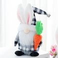 thumbnail image 4 of Pascua Gnomo sin rostro Conejo Zanahoria Rudolph Juguetes sin rostro para el hogar (Conejo macho) Likrtyny Libre de BPA, 4 of 6