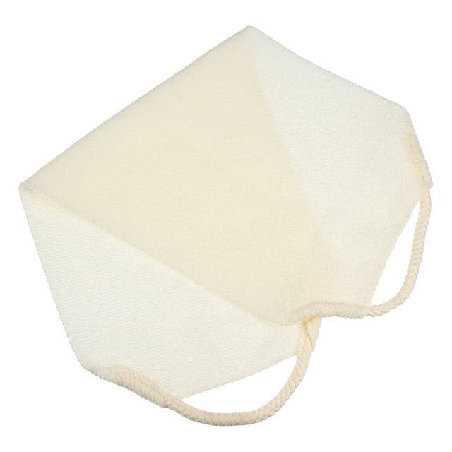 1 Pc Toalla Exfoliante Elástica para el Cuerpo Toalla de Ducha para Baño 18.90"x8.07" Beige